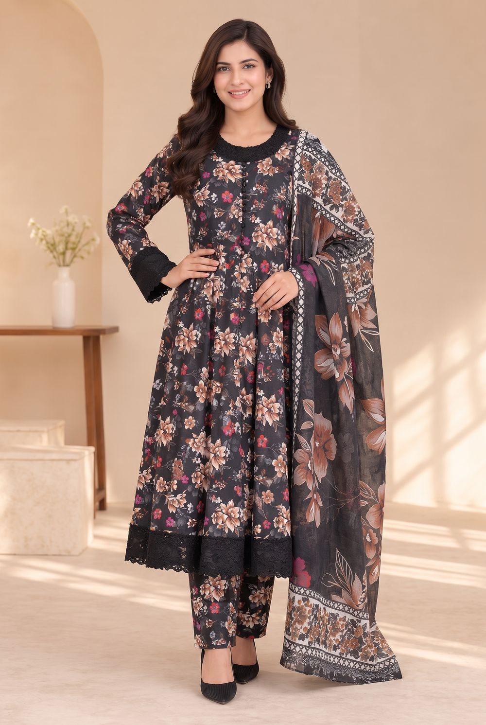 Black Floral Formal