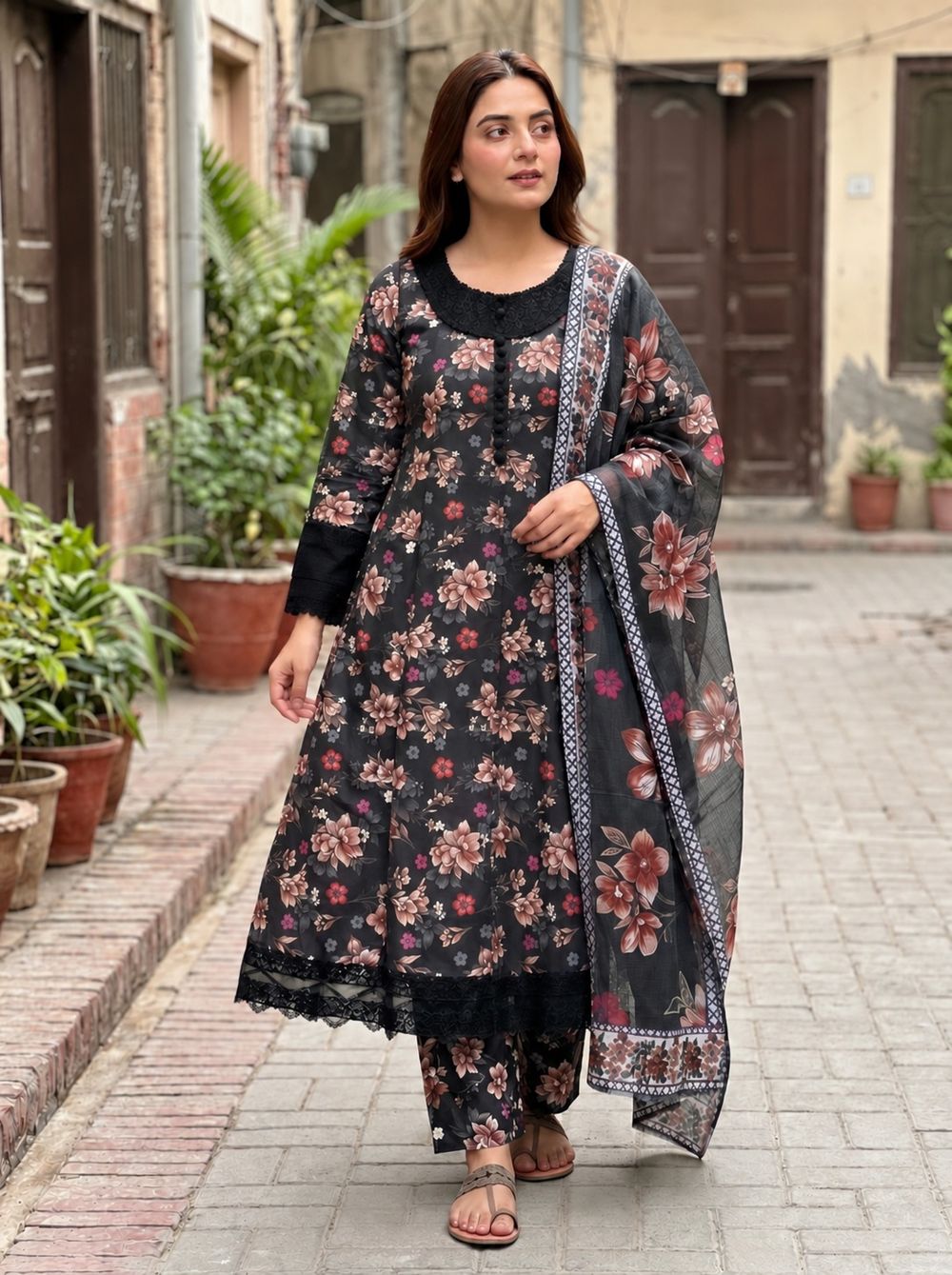Black Floral Formal