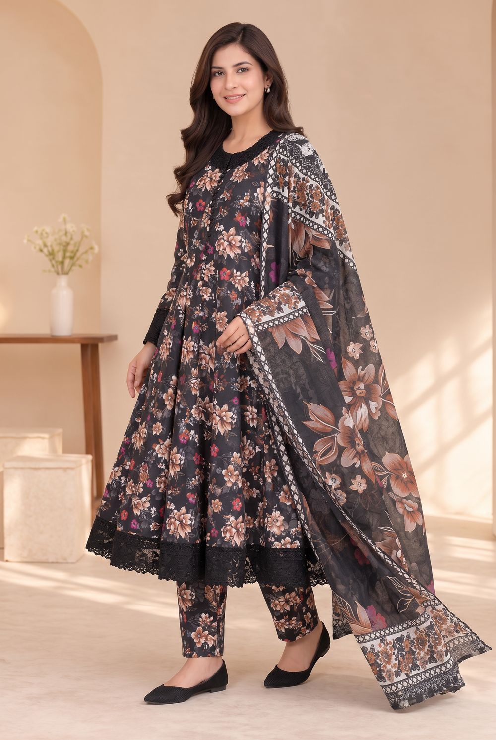 Black Floral Formal