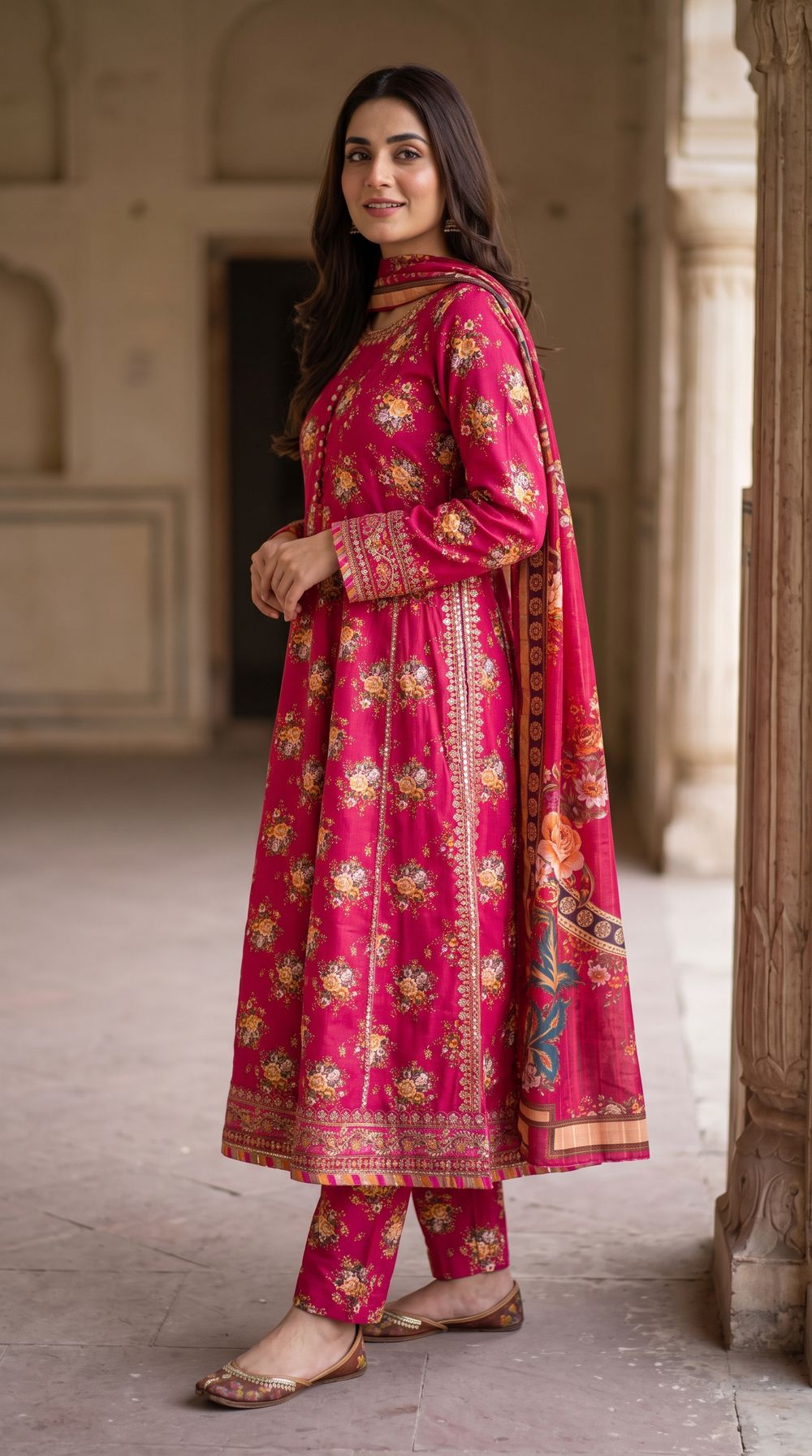 Crimson Floral Formal
